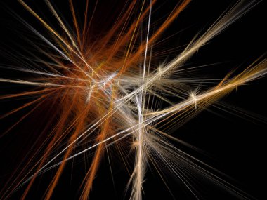 Siyah Renk Üzerine Bir Dijital Fraktal Resmi