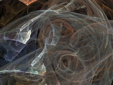 Siyah Renk Üzerine Bir Dijital Fraktal Resmi