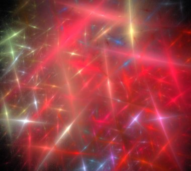 Siyah Renk Üzerine Bir Dijital Fraktal Resmi