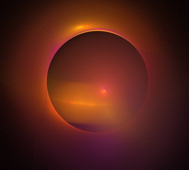 Siyah Renk Üzerine Bir Dijital Fraktal Resmi