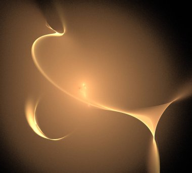 Siyah Renk Üzerine Bir Dijital Fraktal Resmi