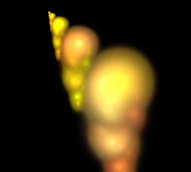 Siyah Renk Üzerine Bir Dijital Fraktal Resmi