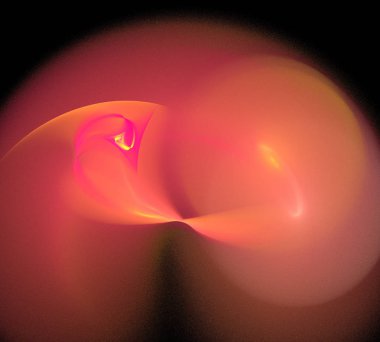 Siyah Renk Üzerine Bir Dijital Fraktal Resmi