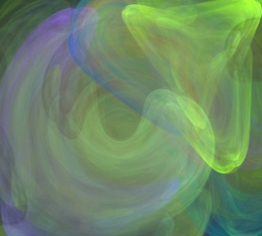 Siyah Renk Üzerine Bir Dijital Fraktal Resmi