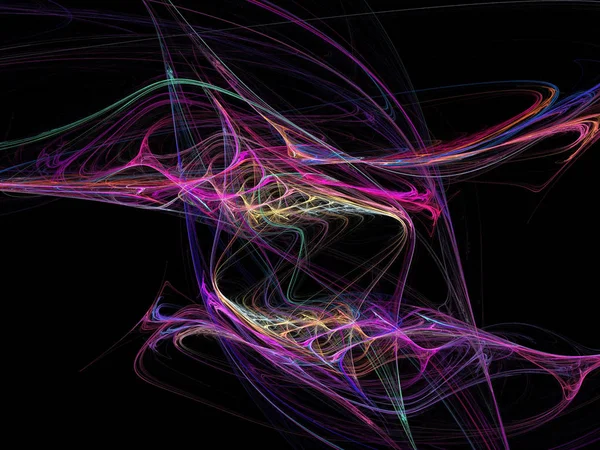 Siyah Renk Üzerine Bir Dijital Fraktal Resmi