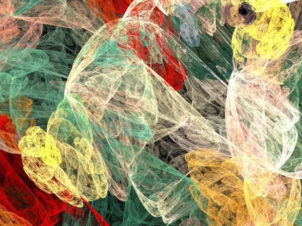 Siyah Renk Üzerine Bir Dijital Fraktal Resmi