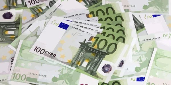 Европа Евро Банкнота Сотни Векторов — стоковый вектор