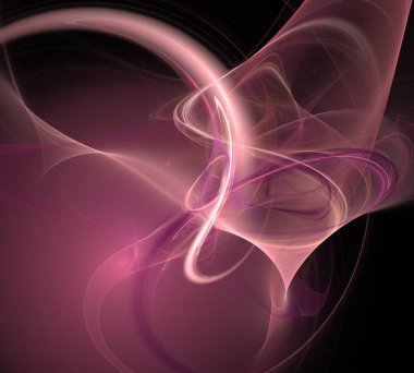 Siyah Renk Üzerine Bir Dijital Fraktal Resmi