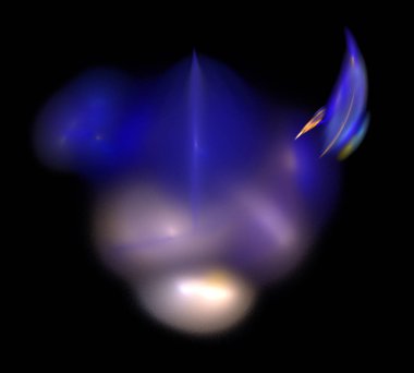 Siyah Renk Üzerine Bir Dijital Fraktal Resmi