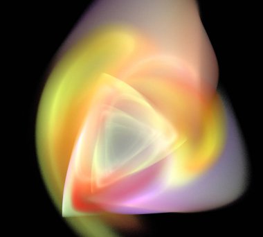 Siyah Renk Üzerine Bir Dijital Fraktal Resmi