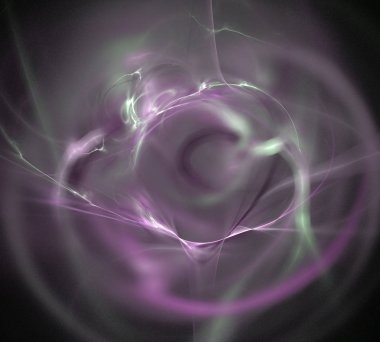 Siyah Renk Üzerine Bir Dijital Fraktal Resmi