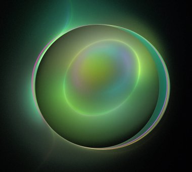 Siyah Renk Üzerine Bir Dijital Fraktal Resmi