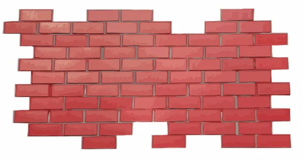 Červená Cihlová Zeď Vektor — Stockový vektor