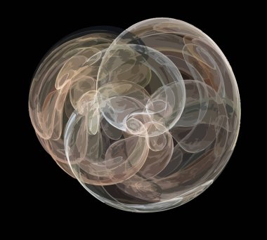 Siyah Renk Üzerine Bir Dijital Fraktal Resmi