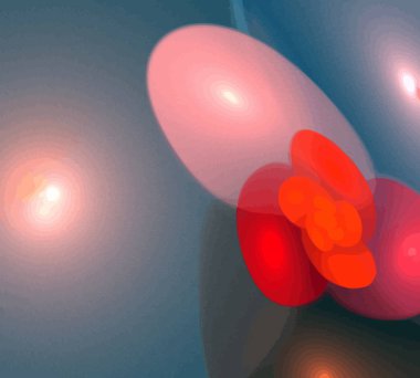 Siyah Renk Üzerine Bir Dijital Fraktal Resmi