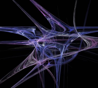 Siyah Renk Üzerine Bir Dijital Fraktal Resmi