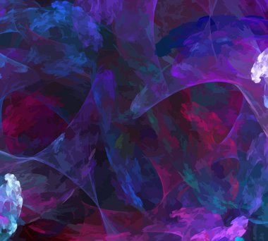 Siyah Renk Üzerine Bir Dijital Fraktal Resmi