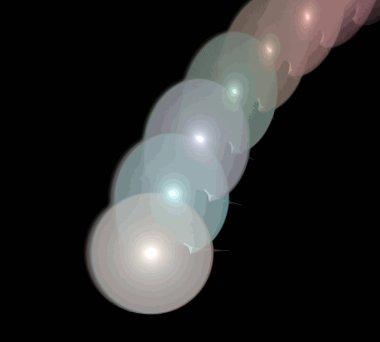 Siyah Renk Üzerine Bir Dijital Fraktal Resmi