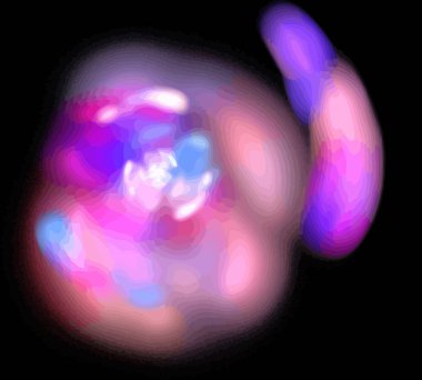 Siyah Renk Üzerine Bir Dijital Fraktal Resmi