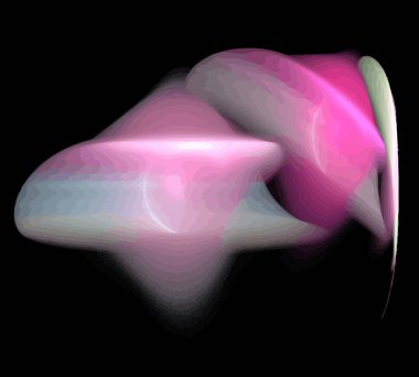 Siyah Renk Üzerine Bir Dijital Fraktal Resmi