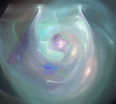 Siyah Renk Üzerine Bir Dijital Fraktal Resmi