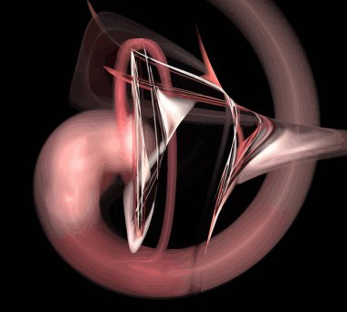 Siyah Renk Üzerine Bir Dijital Fraktal Resmi