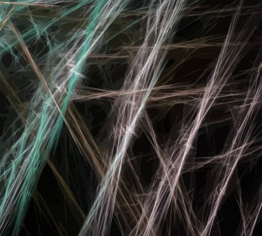 Siyah Renk Üzerine Bir Dijital Fraktal Resmi