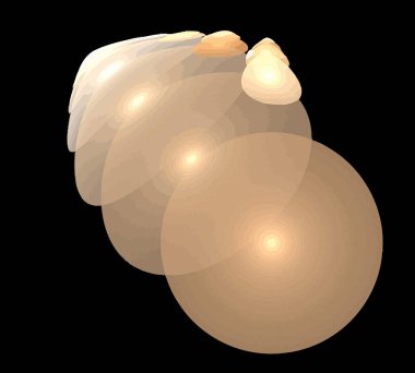 Siyah Renk Üzerine Bir Dijital Fraktal Resmi