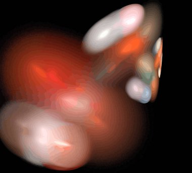 Siyah Renk Üzerine Bir Dijital Fraktal Resmi