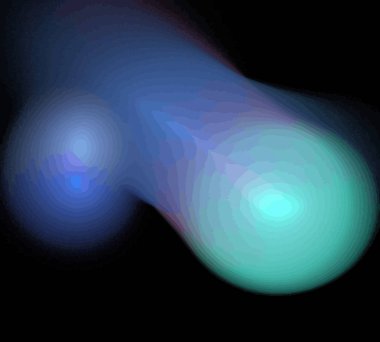 Siyah Renk Üzerine Bir Dijital Fraktal Resmi