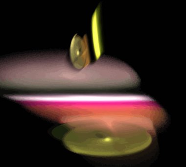 Siyah Renk Üzerine Bir Dijital Fraktal Resmi