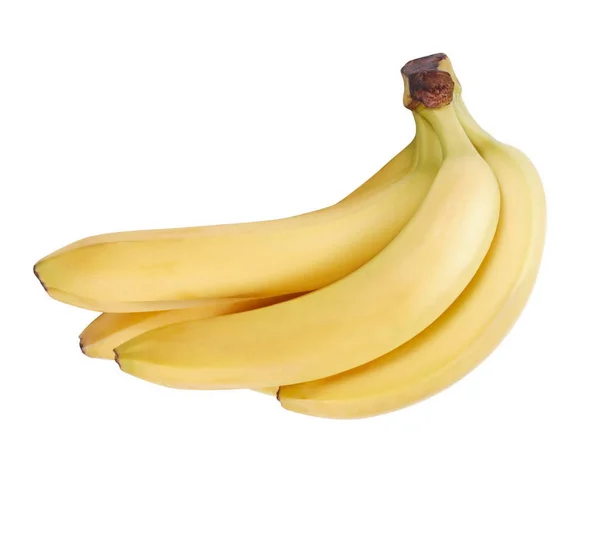 Muitas Bananas Amarelas Isoladas Dia Ensolarado Seco — Fotografia de Stock