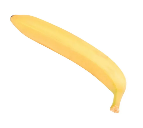 Une Banane Jaune Crue Isolée Par Temps Sec Ensoleillé — Photo