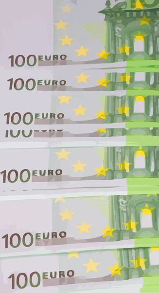 Europa Euro Sedel Hundratals Vektor — Stock vektor