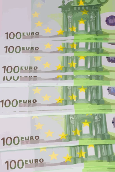 Europe Euros Banknote Hundreds Vector — Stock Vector