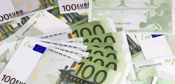Европа Евро Банкнота Сотни Векторов — стоковый вектор