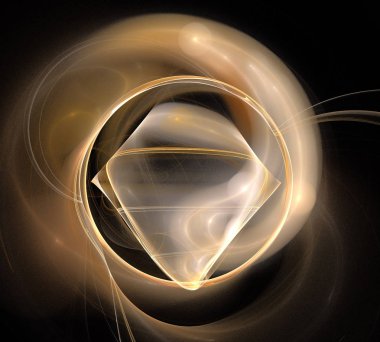 Siyah Renk Üzerine Bir Dijital Fraktal Resmi