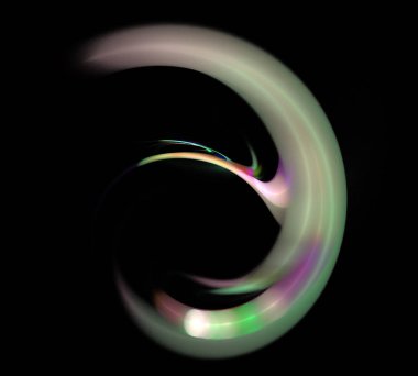 Siyah Renk Üzerine Bir Dijital Fraktal Resmi