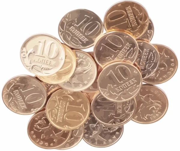 Dispersión Monedas Día — Archivo Imágenes Vectoriales