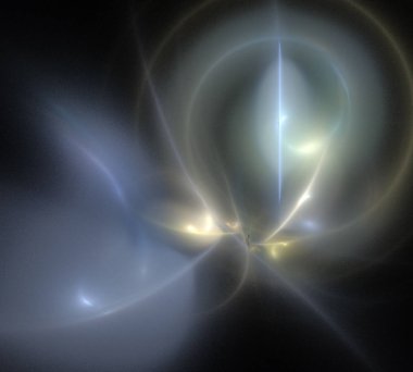 Siyah Renk Üzerine Bir Dijital Fraktal Resmi