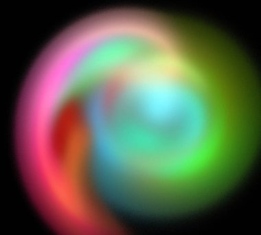 Siyah Renk Üzerine Bir Dijital Fraktal Resmi