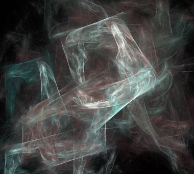 Siyah Renk Üzerine Bir Dijital Fraktal Resmi