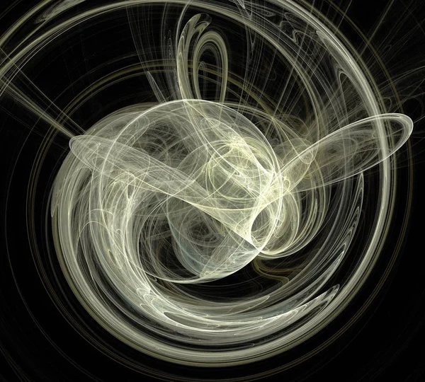 Image One Digital Fractal Black Color — Stock Photo, Image