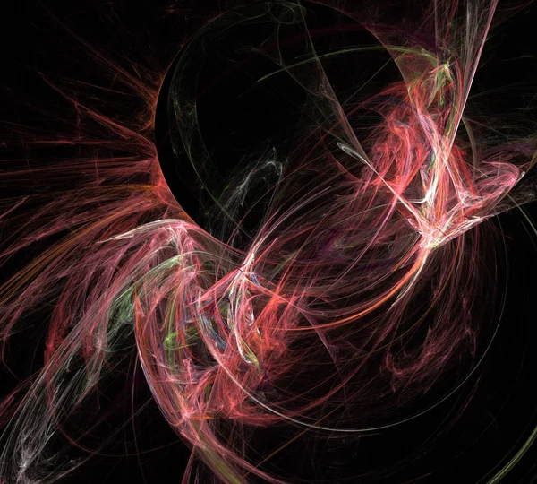 Siyah Renk Üzerine Bir Dijital Fraktal Resmi