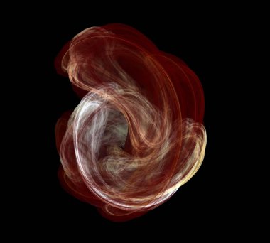 Siyah Renk Üzerine Bir Dijital Fraktal Resmi