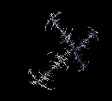 Siyah Renk Üzerine Bir Dijital Fraktal Resmi