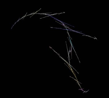 Siyah Renk Üzerine Bir Dijital Fraktal Resmi