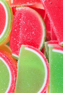 çok renkli meyve jölesi