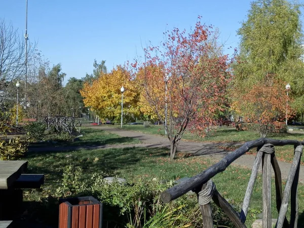 Hösten Stadsparken Torr Solig Dag — Stockfoto