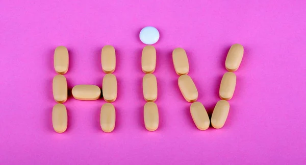 Hiv Therapie Efavirenz Roze Achtergrond — Stockfoto